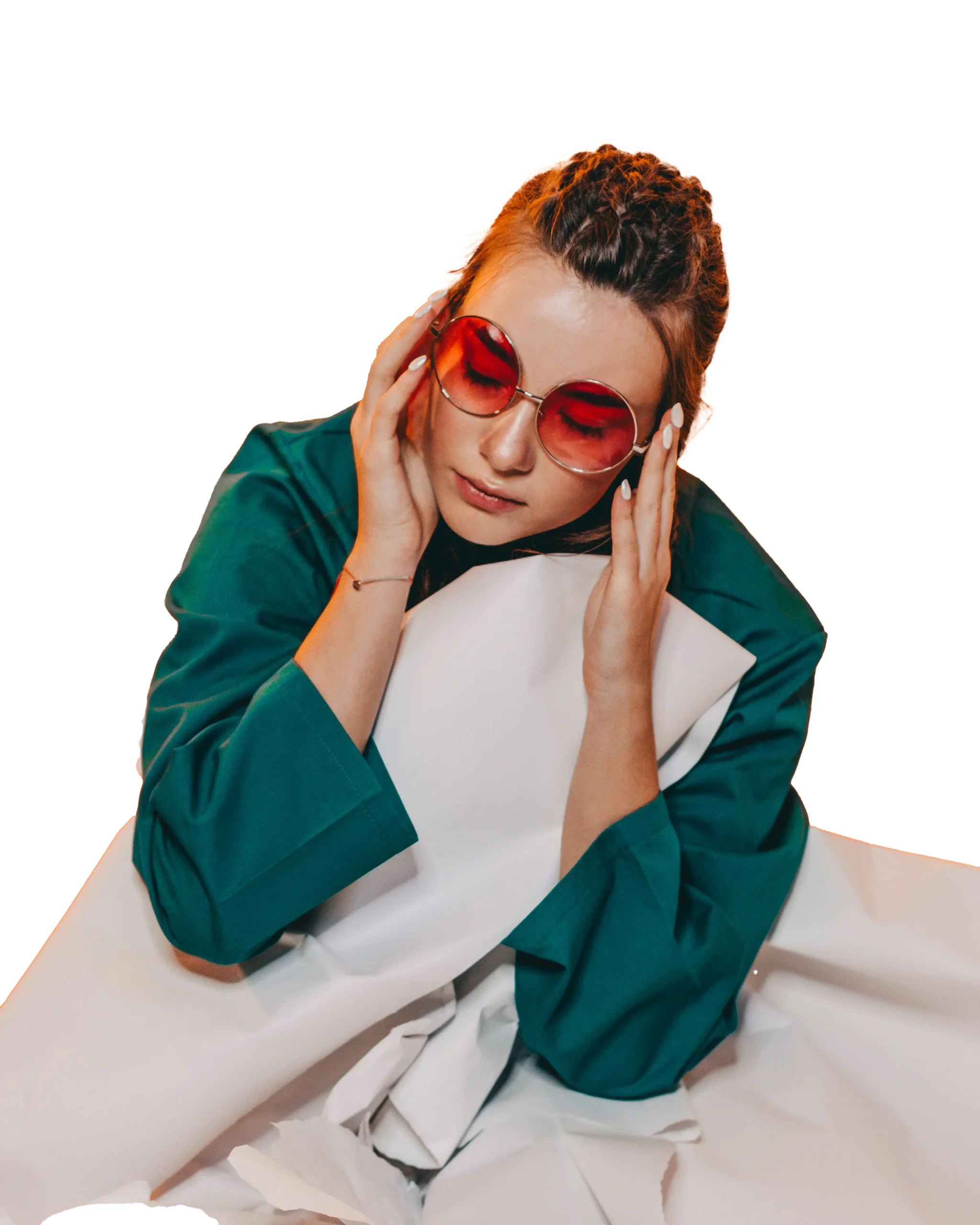 lady wearing glasses